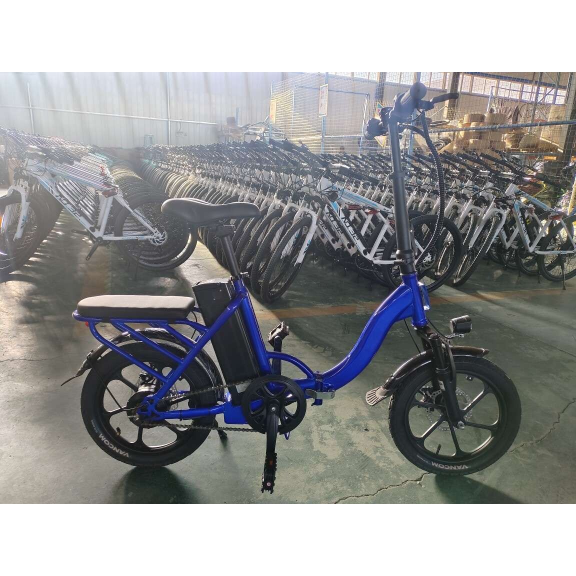 ebike16寸一体轮电助力折叠自行车新能源长续航可放后车备厢