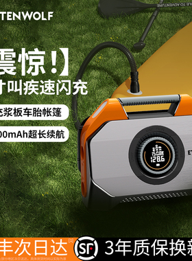ETENWOLF毅狼S6电动充气泵户外桨板帐篷气垫床皮划艇汽车打气泵
