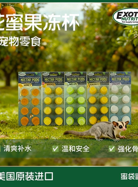 Exotic伊哥硕蜜袋鼯松鼠狨猴果冻零食补水补钙强健骨骼提升食欲