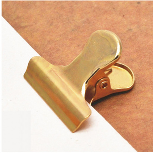 复古金属长尾夹金色文具手帐手账本玫瑰金凤尾夹票据夹黄铜小夹子