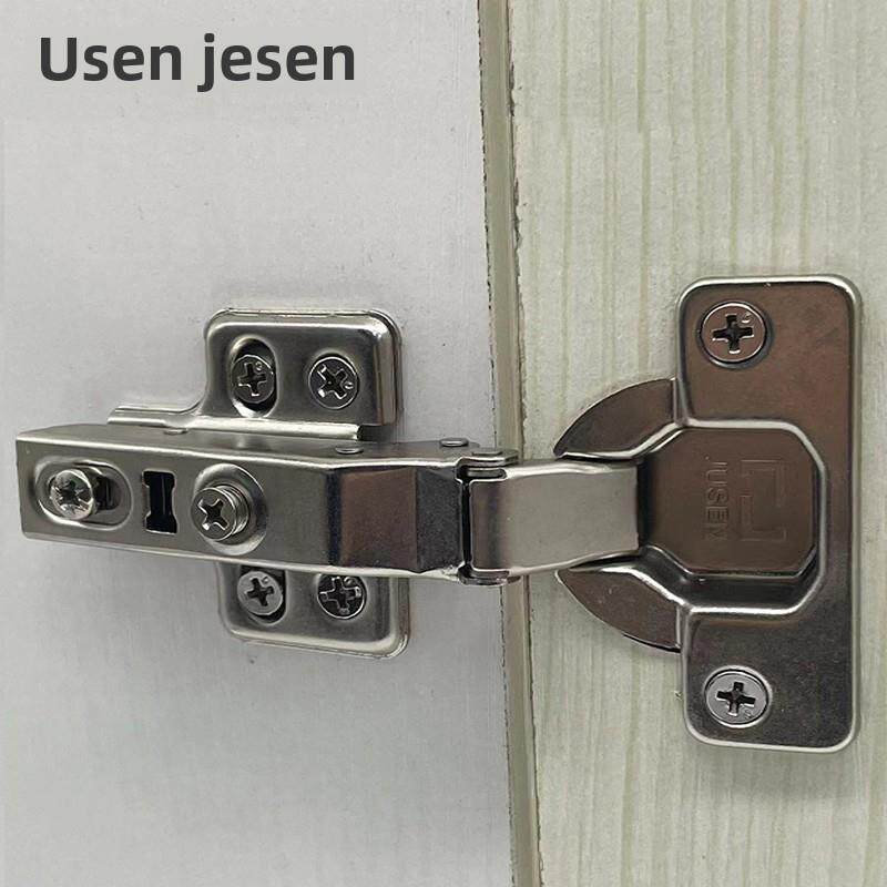 Jusen 304不锈钢铰炼铰炼柜门减震液压缓冲铰炼飞机荷叶五金配件