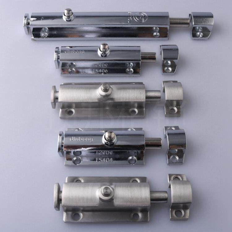 LS406 404 506不锈钢门窗自动弹簧插销 明装型3寸4寸锌合金插销