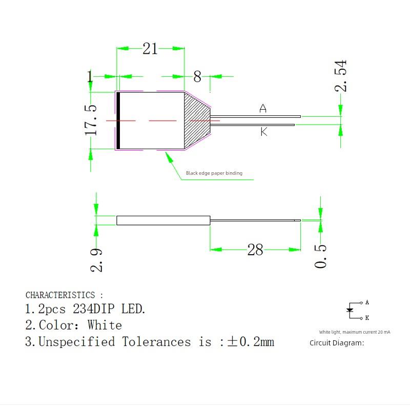 原厂现货led背光源29*17*2.9mm光源视觉打光板定制背光源导光板白