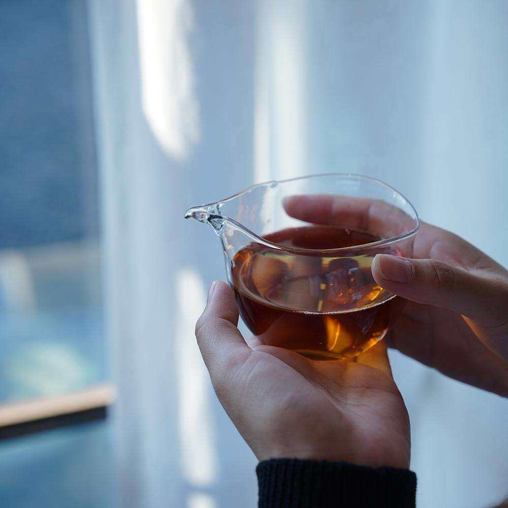 玻心璃语 | 洄漩公道杯 玻璃 茶具 手工匠人 大小分茶器 透明
