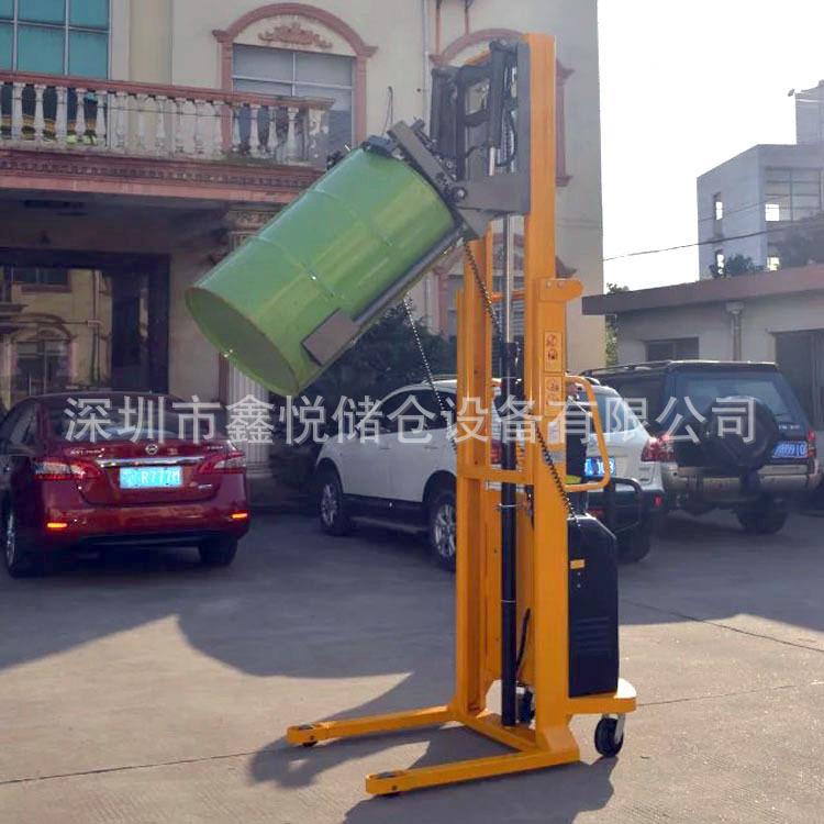 半电动油桶堆放车YL50油桶堆高车液压升降搬运升高车