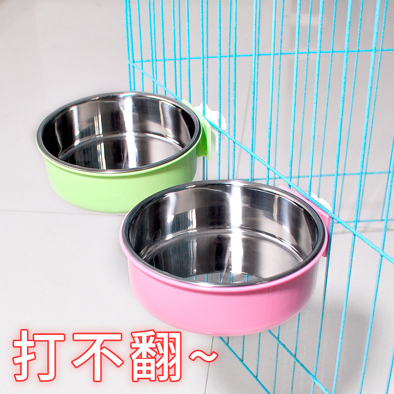 那芙猫悬挂式不锈钢挂笼碗猫碗猫食盆保护脊椎宠物猫饭碗猫咪用品