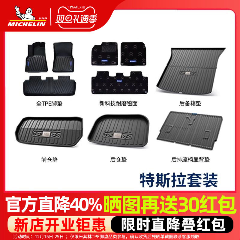 米其林特斯拉全TPE全包围脚垫