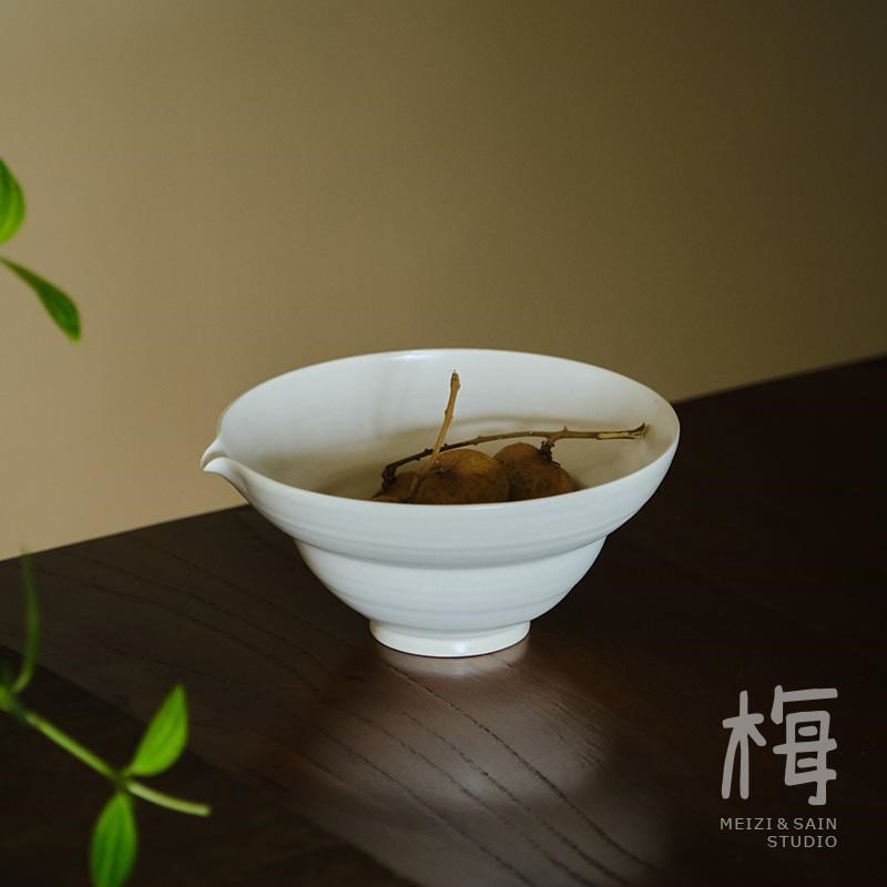 梅子 鹤嘴碗 果子m碗 全手工 陶瓷小汤碗 茶碗 壶承碗 中式甜品碗
