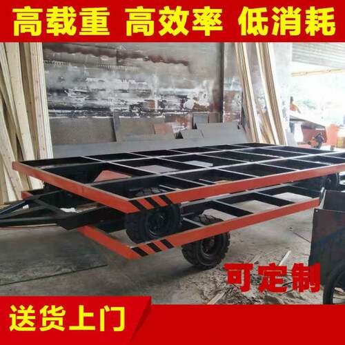 无动力平板拖车不锈钢平板拖车重型牵引式平板拖车搬运平板拖车