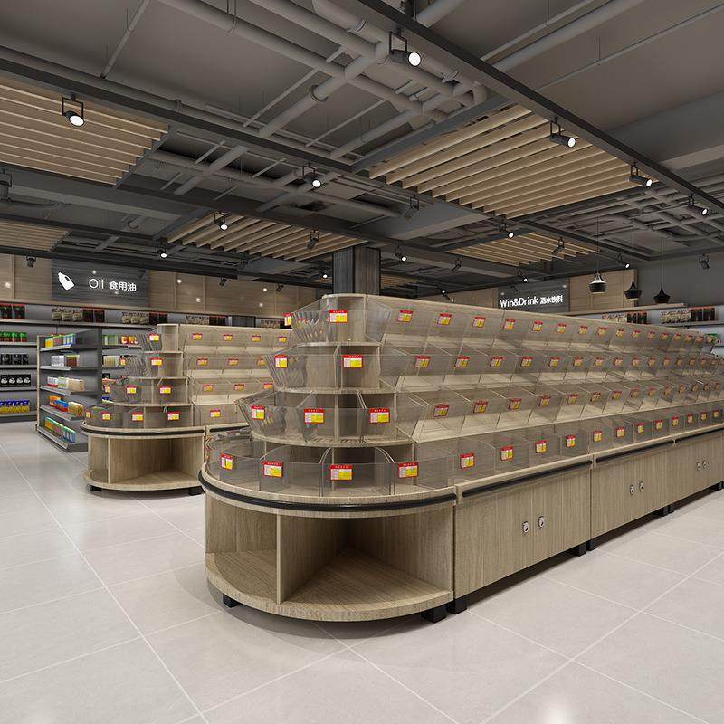 商场中岛货架木制散装柜商场零食散称货架散装零食货架,商业/办公家具,超市货架,淘宝优惠券,粉丝福利购,淘宝优惠卷