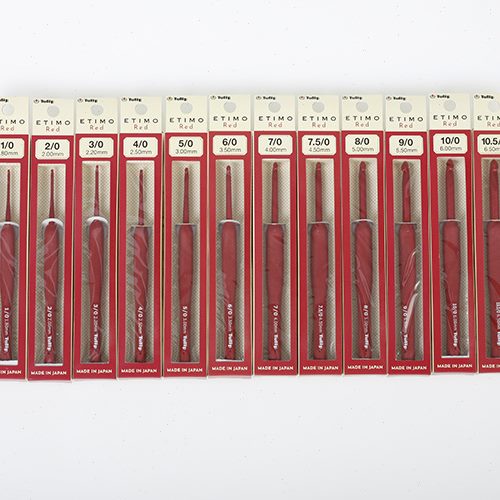 广岛ETIMO艾特莫珊瑚红色钩针 2020新品