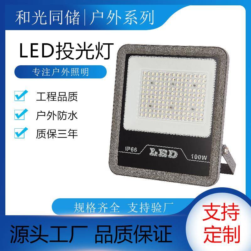 市电工程款明珠投光灯户外防水厚料足瓦大功率透镜工程级