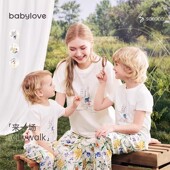 t恤夏季 薄款 母子母女婴儿短袖 babylove亲子装 百搭上衣宝宝夏装