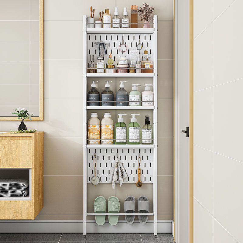 卫生间门后置物架落m地多层洞洞板浴室夹缝洗手间厕所缝隙窄收纳