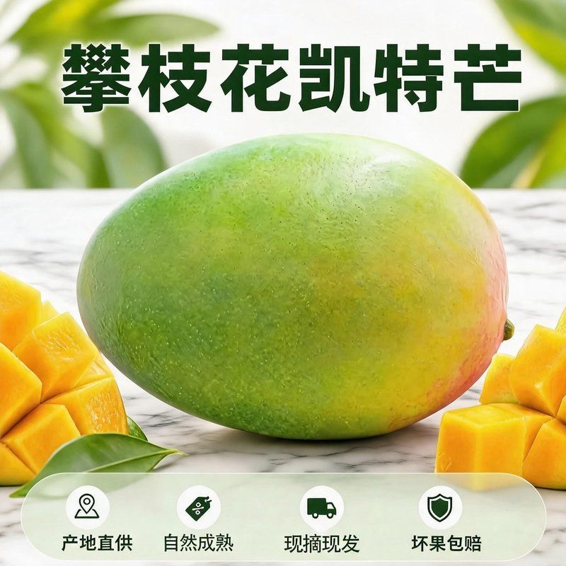 净重9斤 攀枝花精品凯特霸王芒果 优选大果王 应季软糯香甜芒