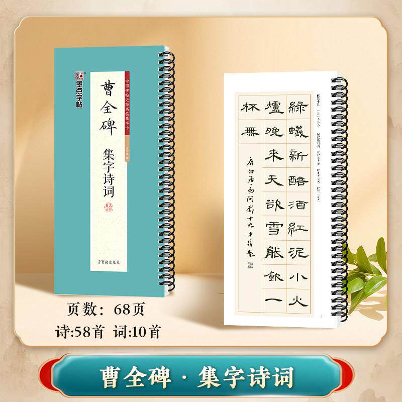 【可开票全新正版】墨点字帖中国碑帖近距离临摹字卡经典原碑拓印高清字卡初学者近距离临帖练字卡成人学生书法曹全碑集字诗词9787