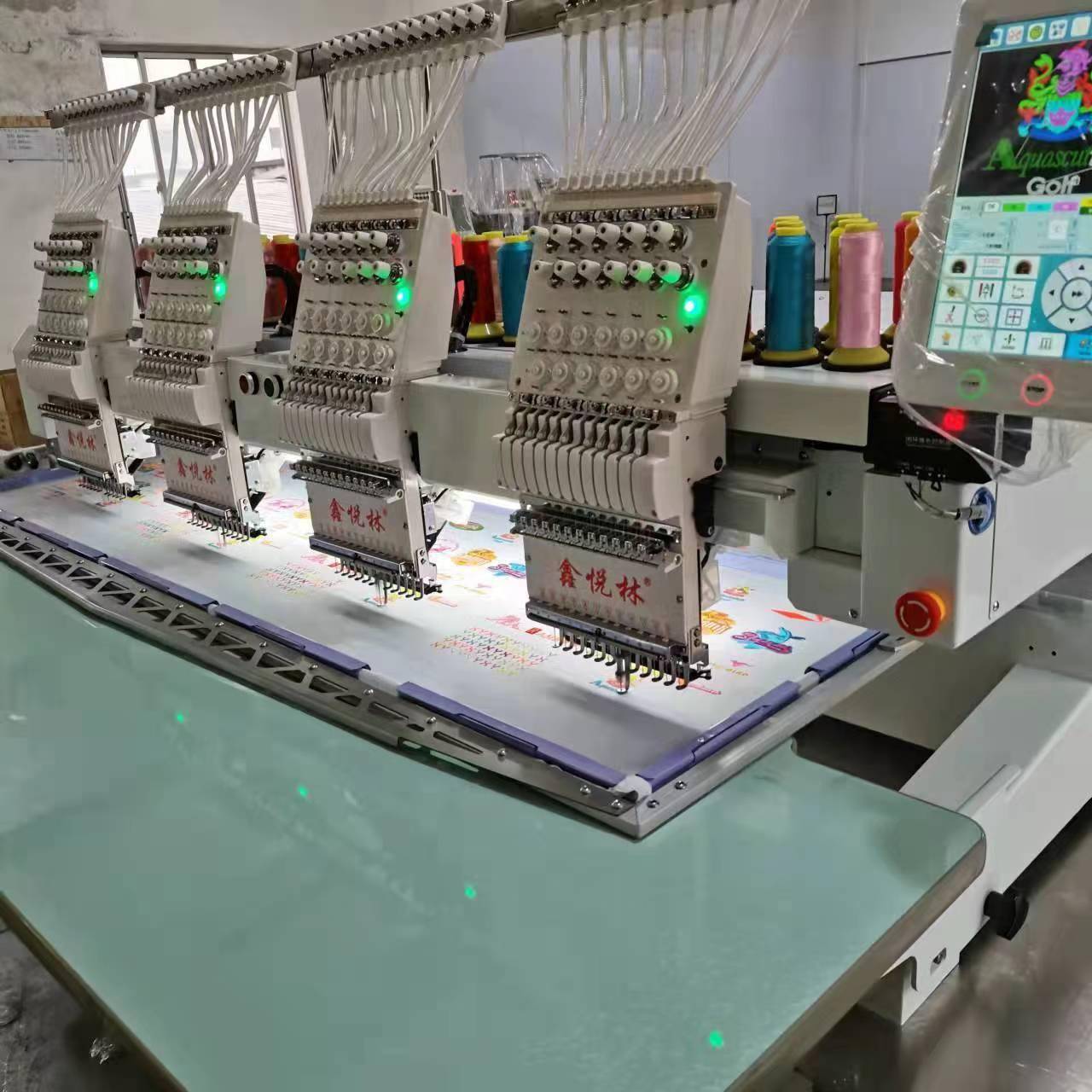 全自动电脑花样机工业电脑刺绣机专业刺绣机一台成品衣服刺绣