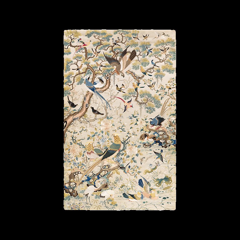 复古花鸟墙砖浴室图案卫生间个性瓷砖厕所花砖餐厅岩板背景墙孔雀