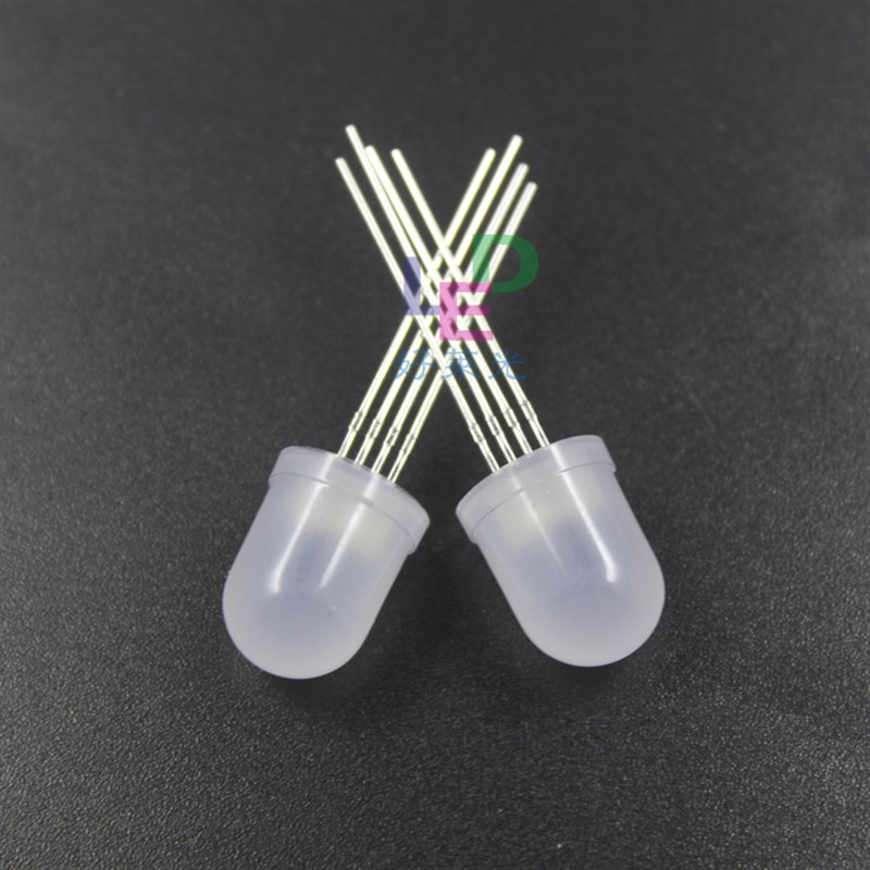 发光二极管 gled直插灯珠 10mm透明雾状全彩共阴共阳灯珠