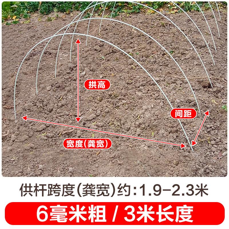 小拱棚支架爬藤杆大鹏夏天遮阳棚小棚菜地高弯曲搭架架子弓子韧性