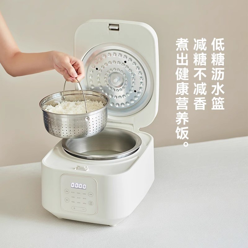 高端不锈钢胆电饭煲多功能蒸煮电饭煲无涂层升电饭锅2到3人到