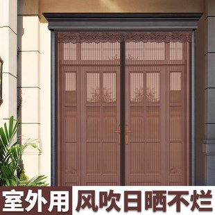 金刚网大门户外防蚊家用魔术贴免打孔磁铁自吸纱窗.入户门门 夏季