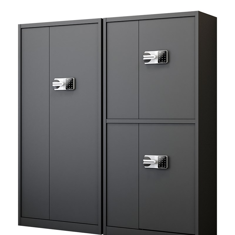 黑色办公室文件柜国宝锁保密柜指纹密码柜办公室储物档案保险柜子
