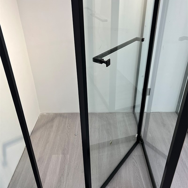 卫生间折叠门淋浴房内移飞门方型L型全包框玻璃隔断浴室干湿分离