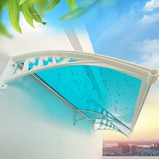 铝合金雨棚户外防风雨窗户屋檐门头上阳台空调外机家用静音雨搭蓬