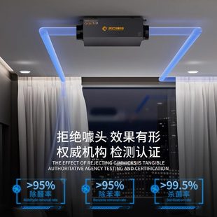 中央新风系统家用向静音送风机商用抽风PM2.5新风机