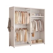 全金属洞洞板衣帽架家用步入式 衣橱 衣帽间架子放式