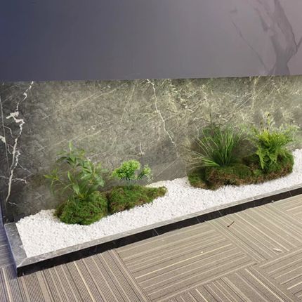 小型简约b仿真绿植造景假苔藓装饰墙角花槽玄关仿生植物摆设微景
