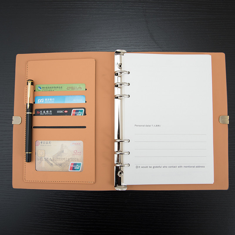 复古活页笔记本商务日记本高档皮面礼盒记事本拆卸本子定制