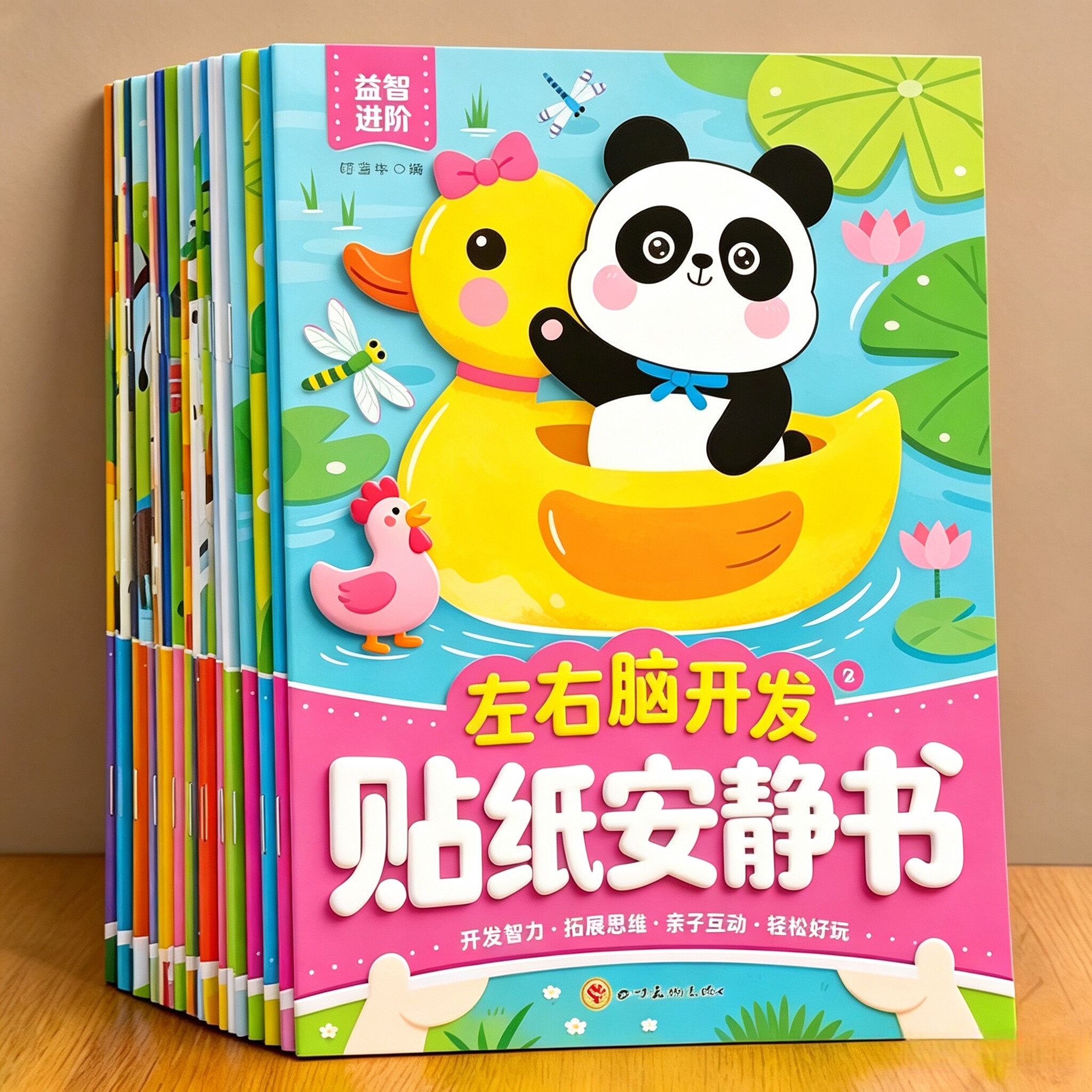 儿童专注力贴纸书0-1-2-3-4到6岁宝宝贴贴画粘贴纸左右脑全脑开发早教启蒙益智女孩卡通贴画安全
