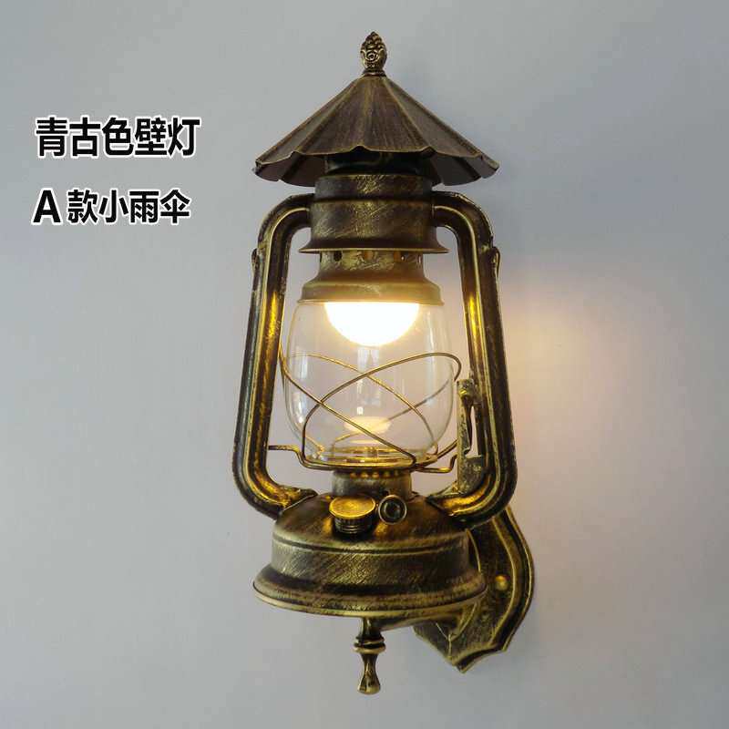 复古220V老式煤油灯马灯壁灯餐厅咖啡厅农庄庭院楼梯过道创意灯饰
