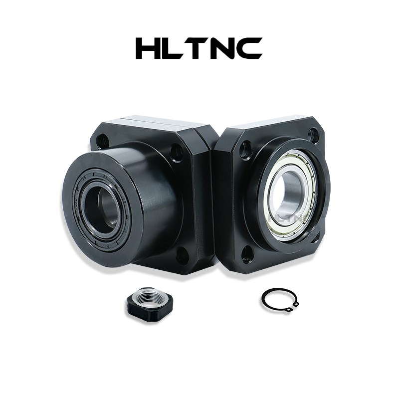 【HLTNC】角接触卧式丝杆支撑固定座FKFF6 8 10 12 15 17 20 25