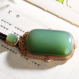 吊坠直播专拍天然和田玉手镯翠青藕粉羊脂白