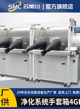 4GBS双工位手套箱净化系统实验室操作箱H2O&O2≤0.1PPM真空手套箱