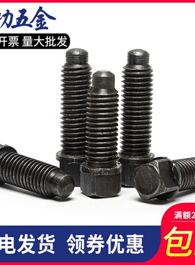 M12-M208.8级方头顶丝刀架螺钉带垫凸端紧定螺丝 GB83 5折