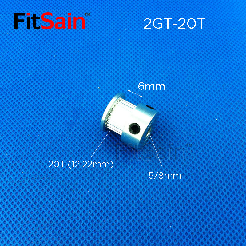 FitSain-2GT皮带轮GT2同步轮带20齿:80齿1:4减速中孔5-6-8-10mm
