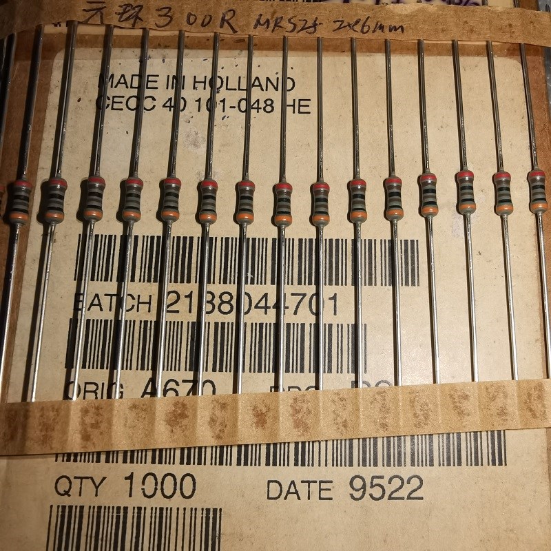 10个4元PHILIPS 300R 1% MRS25 六环精密音频电阻2X6MM