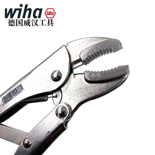 德国wiha威汉多功能圆嘴大力钳10寸加力固定夹持钳带钢丝剪压力钳