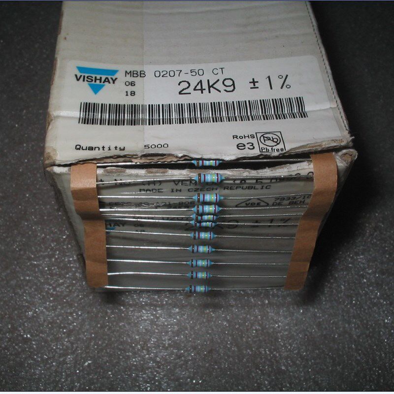 10只3.5元 VISHAY 24.9K 代25K 0207 发烧电阻(0.25W体积0.5W功率