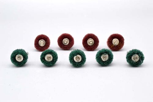 T型百洁布 红色百洁布磨头 拉丝磨头 抛光磨头 百洁布轮 笔刷20MM