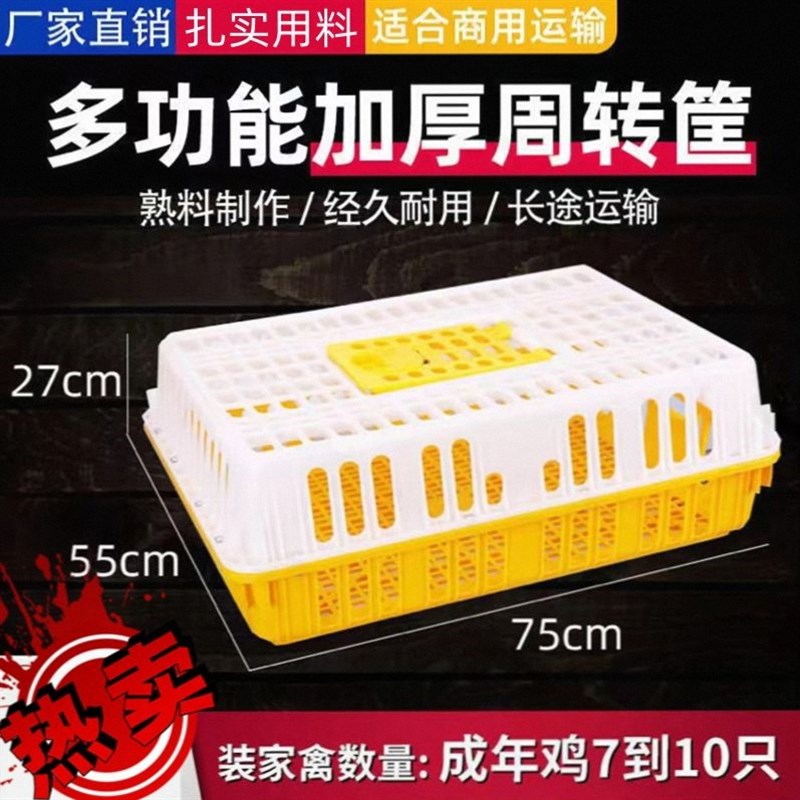 鸡笼运输笼养殖笼家用大号加厚防摔鸡鸭鹅鸽子兔笼塑料家禽周转箱