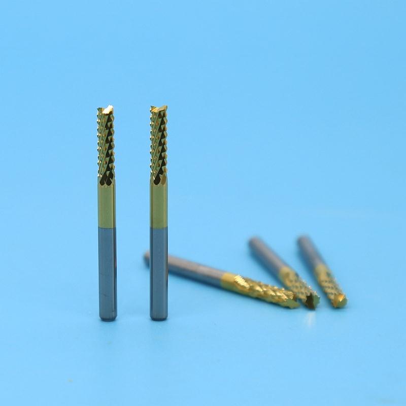 镀钛PCB纳米TiN涂层超硬进口钨钢合金电路板雕刻黄色腹膜其他铣刀