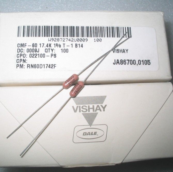 VISHAY DALE 0.5W 17.4k  代18K 发烧 电阻