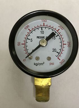 y-40 0-20kg 0-300psi 40mm小压力表 螺纹PT1/8 压力2mpa径向立式