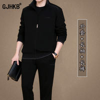 Sportswear men's 2026 autumn/Winter new high-end brand men's hoodie three-piece set Casual middle-aged dad outfit thumbnail 6