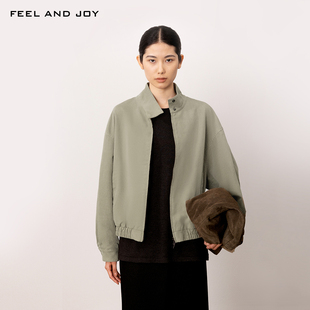 飞行服巴恩风夹克 经典 FEELANDJOY100生态水洗棉外套秋季 新款